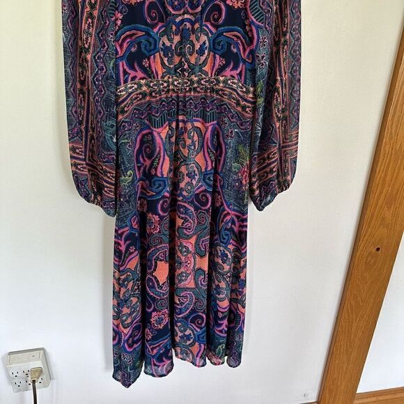 Anthropologie By Anthropologie Sydney Multi Color Midi Dress - Picture 12 of 16